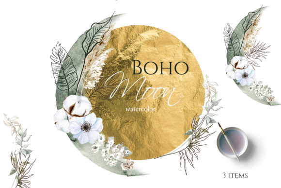 Boho Floral Frames: Perfect for Weddings & Events