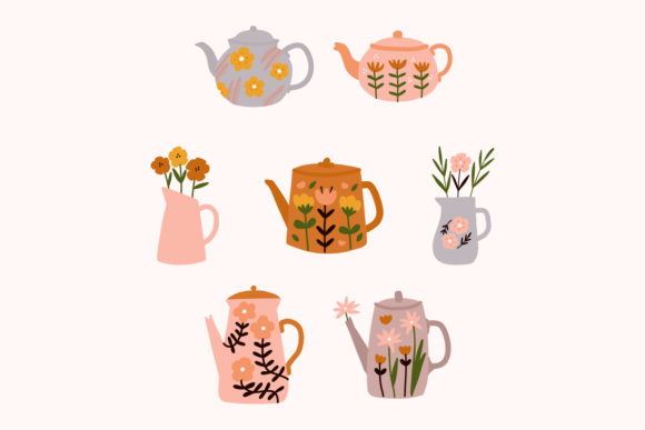 Charming Cute Floral Teapot Kettle for Spring Decor