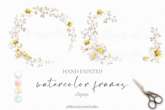 Enhance Your Creative Projects with Romantic Watercolor Floral Frames