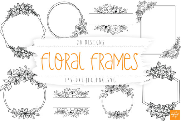 Enhance Your Creative Projects with the Floral Frame SVG Bundle Wedding Frames