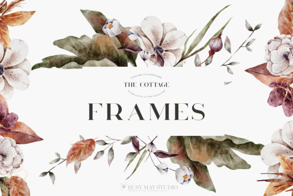 Exploring the Beauty of Autumn Watercolor Floral Leaves Frames