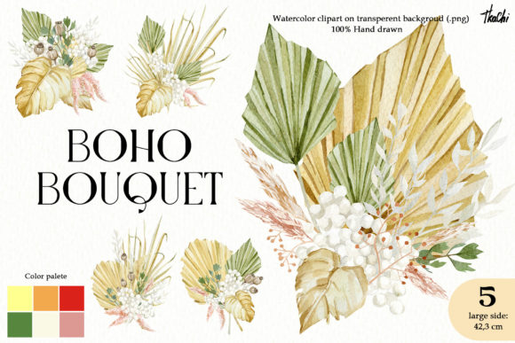 Exploring the Versatility of Watercolor Boho Bouquet Floral for Creative Projects