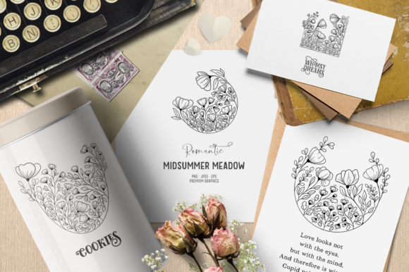 Romantic Vintage Floral Digital Stamps: Elevate Your Creative Projects