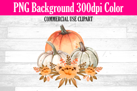 Strategic Use of Watercolor Pumpkins Floral Clipart for Enhanced Branding and Creativity